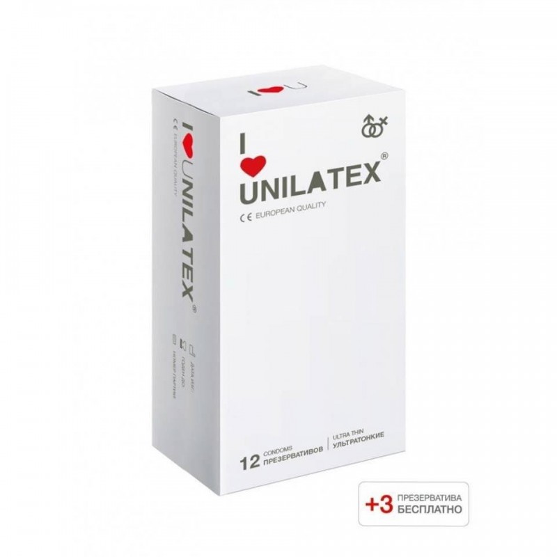 Презервативы гладкие №12 ультратонкие Unilatex Ultra Thin